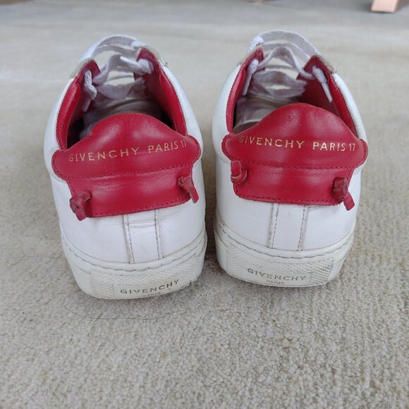 Givenchy White Leather Sneakers Color-block Red Gold Basics Common Projects - Picture 4 of 6